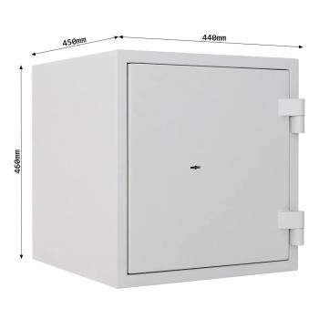 Preview: Rottner feuersicherer Dokumententresor S2 Fire Safe 40 Doppelbartschloss grau T06017